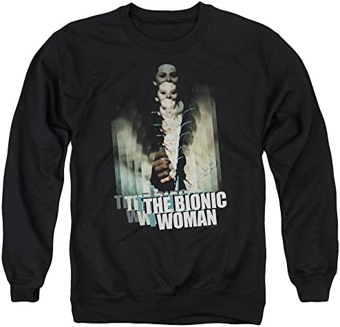 Bionic Woman 70S TV Show Abc Motion Blur Adult Crewneck Sweatshirt