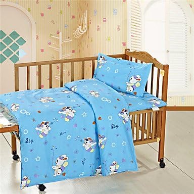 Boy Cotton Blue Baby Bedding Set