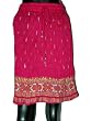 Designer Boho Gypsy Crinkle Mini Skirts Cotton Rose Small floral Motifs 21"Length