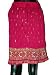 Designer Boho Gypsy Crinkle Mini Skirts Cotton Rose Small floral Motifs 21"Length