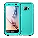 Galaxy S6 Waterproof Case, iThrough Waterproof, Dust Snow Shock Proof Case with Touched Transparent Screen Protector, Heavy Duty Protective Carrying Cover Case for Galaxy S6 (Blue)