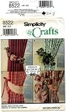 Simplicity Curtain Tie Backs Designed By Shirley Botsford Sewing Pattern # 8522