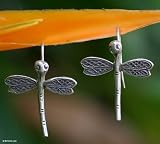 Earrings, 'Dragonfly Flight' 1 W 1 L