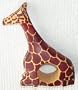 Wood Wooden Hand Carved Animal Napkin Ring - Giraffe