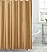 Creative Home Ideas Jane Faux Silk Shower Curtain with 12 Metal Rings, Gold