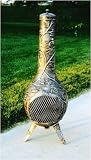 Oakland Living 45 Hummingbird Chimenea with Grill Cast Iron Antique Bronze
