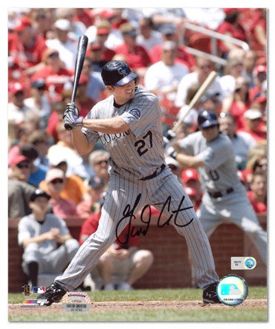Garrett Atkins Colorado Rockies - Batting - Autographed 8x10 Photograph