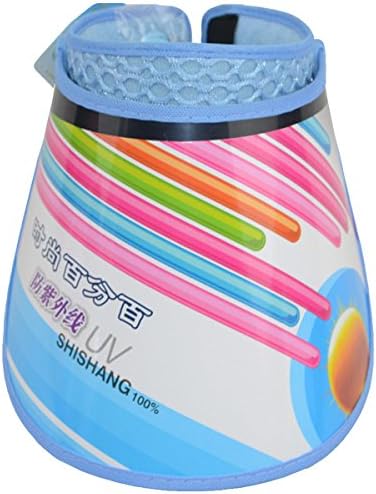 Women's Men's Anti Uv Sun Visor Cap Headband Solar Face Shield Patented (Blue)