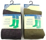4 Pairs Mens Wellington Boots Socks