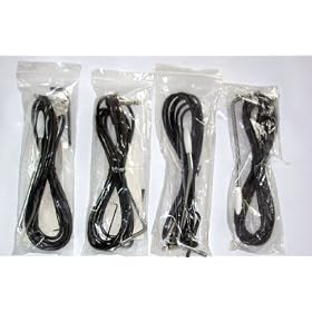 (4) 8 measure Guitar Cable & Whammy Bar Tremolo Sets