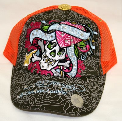 ED HARDY LOVE KILLS SLOWLY HAT W/ RHINESTONE