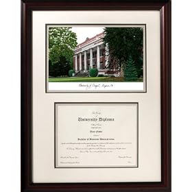 Oregon Ducks Framed Scholar Diploma Frame with Lithograph