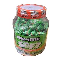 Now and Later Soft Apple Flavored Taffy candy 3lb 9 oz tub