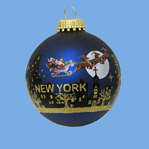 Kurt Adler New York Santa Skyline Painted Ball Ornament, 2-5/8-Inch Kurt Adler New York Santa Skyline Painted Ball Ornament, 2-5/8-Inch