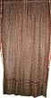 2 Firebrick Ethnic Floral Printed Silk Saree India Curtain Panels Window Treatment 84" Length