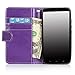 Motorola Moto Droid Turbo case, Moto Droid Turbo Flip Case, E LV Moto Droid Turbo Case Cover - Deluxe PU Leather Flip Wallet Case Cover for Motorola Moto Droid Turbo XT1254 with 1 E LV Stylus - Purple