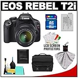 Canon EOS Rebel T2i Digital SLR Camera & 18-55mm IS Lens + 16GB Card + Batt ....