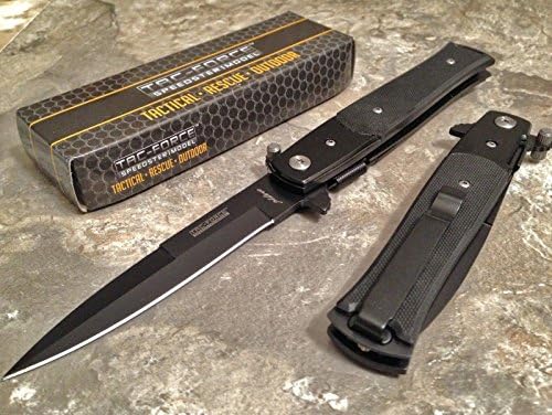 Tac-Force Spring Assisted Open Tactical Folding Pocket Knife Black G10
