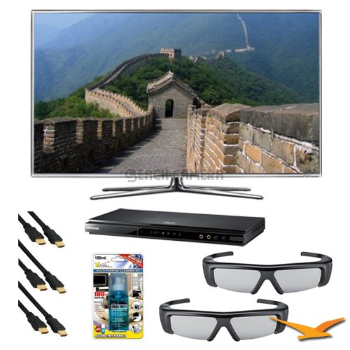 Cheapest Buy Samsung UN46D8000 46-Inch 1080p 240Hz 3D LED HDTV (Silver) 3D Bundle with UN46D8000, BDD5500 3D Blu Ray Player, 2 SSG-3050GB 3D Glasses, Xtreme 6 ft 1.4v HDMI Cables (x3), and TV Screen Cleaning Solution