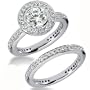 2.00 ctw Diamond Bridal Set Engagement Rings G SI-1