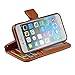 Navor Protective Flip Wallet Case for iPhone 6/6S [4.7 inch] - Brown (IP6OBR)