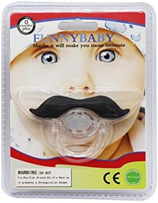 FUNNYBABY Mustache Pacifier - For Baby 0-6 6-12 Months - For Infants, Newborns, Boys and Girls - Funny Novelty Pacifier - Gentleman