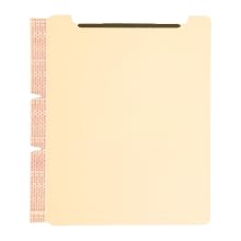 Smead Self-Adhesive Folder Dividers with Twin-Prong Fasteners, Letter Size, Manila, 25 per Box (68025)