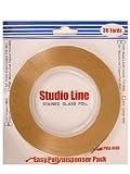 7/32" Black Lined Copper Foil for Stained Glass - 1.25 MIL
