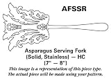 Oneida Satin Garnet (Stainless) Asparagus Serving Fork Solid Stainless HC, Sterling Silver
