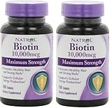 Natrol Biotin 10,000mcg, Maximum Strength, 100 Tablets [Kitchen] (200 tablets)