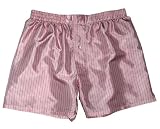Silk Boxers – M – Pink Stripes – Royal Silk Boxer Shorts