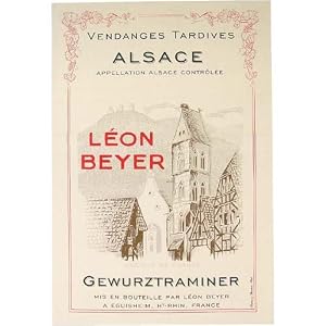 Vendanges Tardives Alsace Gewurtzraminer Leon Beyer French Wine Label Kitchen Towel, French