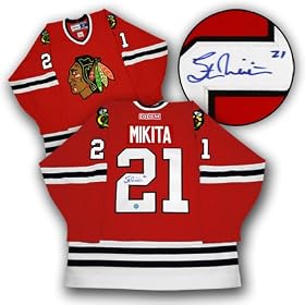 STAN MIKITA Chicago Black Hawks SIGNED Hockey JERSEY