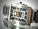 Harley Davidson Bulova Mens Watch. New for 2008. Large black dial, luminous hands and hour markers, date at 3, stainless steel with black ribbed inserts in bracelet, water resistant to 50 meters, 78B010