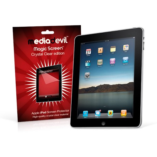 MediaDevil Magic Screen protector: Crystal Clear (invisible) edition - For Apple iPad 1st Generation (2 x screen protectors)