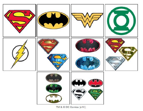 10-DC-Super-Hero-Temporary-Tattoos--Set-of-10-Batman-Superman-Flash-Green-Lantern-Wonder-Woman-Tats