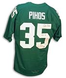 Pete Pihos Autographed/Hand Signed Custom Green Jersey with HOF 70 Inscription
