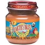 Earth's Best Organic 2nd Apples & Apricots, 4 Ounce Jars (Pack of 12)