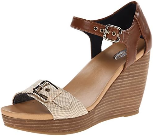 Dr. Scholl's Women's Molton Wedge Sandal, Taupe/Tan, 8 M US