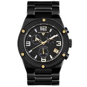 Swiss Legend Men's Throttle Black Ion-Plated Chronograph Watch #40025-BB-YN