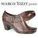 MARCO TOZZI premio Echtleder Hochfront- Pumps, antishokk Absatz, cafe braun antic