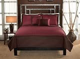 Barclay Twin Quilt with Pillow Sham Chocolate / Red