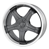 18x8 Sacchi S22 (222) (Hyper Black w/ Machined Lip) Wheels/Rims 5x108/114.3 (222-8814HB)