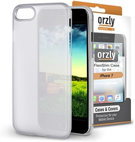 Orzly Slim, iPhone 8 Case Cover Skin,Ultra Slim [0.28mm] Surface Protective Skin for iPhone 7 2016 / iPhone 8 2017 [Wireless Charging Friendly Case] - in White ICE