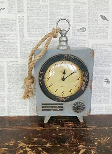 Vintage inspired wall clock, wood clock, large clock, vintage clock, mantel clock, hanging clock, gray clock, distressed clock, wooden clock