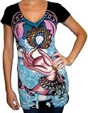 CHRISTIAN AUDIGIER Ed Hardy Womens Tattoo Thai Hand Lotus Shirt Tunic Tee Top 517nKXm9XZL. SL160 CHRISTIAN AUDIGIER Ed Hardy Womens Tattoo Thai Hand Lotus Shirt Tunic Tee Top
