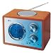 AEG MR 4104 Klassik-Radio Braun (UKW-/MW-Tuner, LCD-Uhr, Weckfunktion, Teleskopantenne, Breitband-Lautsprecher, Temperatur-Anzeige)