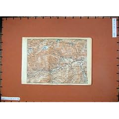 Karte der FarbeC1900 die Schweiz Tamins Elims Vals Platz