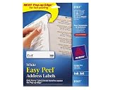 517nQSdxhHL. SL160  Avery Easy Peel 1 x4 Inch White Address Labels 500 Count