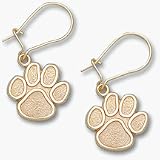Clemson Tigers 1/2 Paw Dangle Earrings - 10KT Gold Jewelry